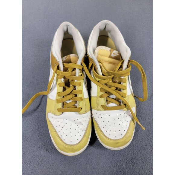 Nike Dunk Low Retro Shoes Mens Size 9.5 Yellow‎ White FZ4042-716 University Gold main image 6